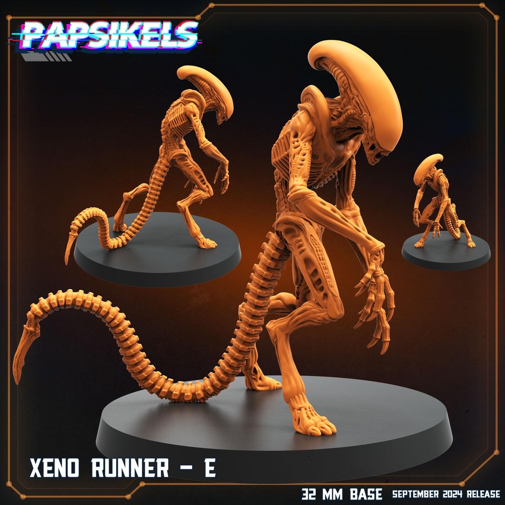 Xeno Runner A-E - Resin Sci Fi Cyberpunk Aliens Mini | Papsikels