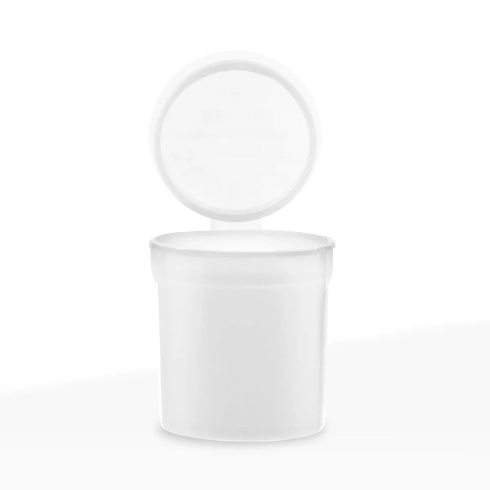 25 Pack White Hinged Lid Storage Vials 6 Dram Multi-Use Herb Containers Bulk