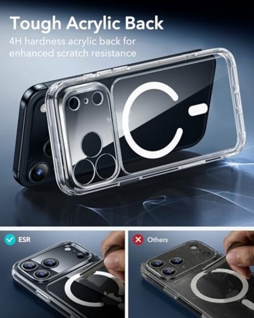 for Case, Camera Control, Compatible with MagSafe, iPhone 17 Pro Max A-Clear