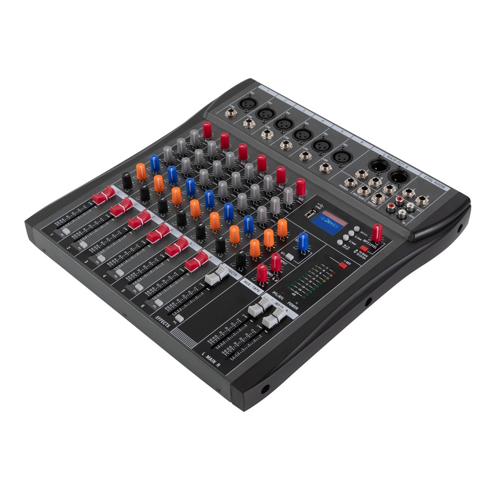 Professional Digital 6Channel Bluetooth Live Studio Audio Mixer Power MixingB