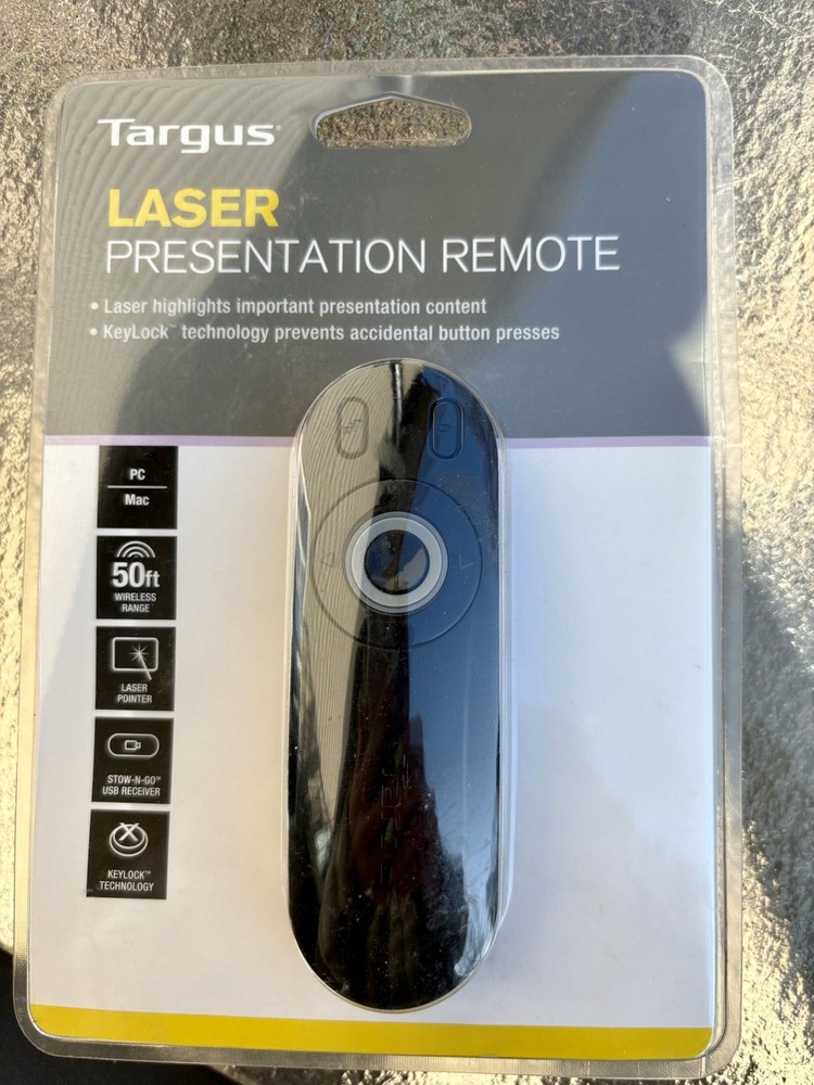 Targus Laser Highlights & Presentation Remote w Key Lock Tech50’ Range NIB