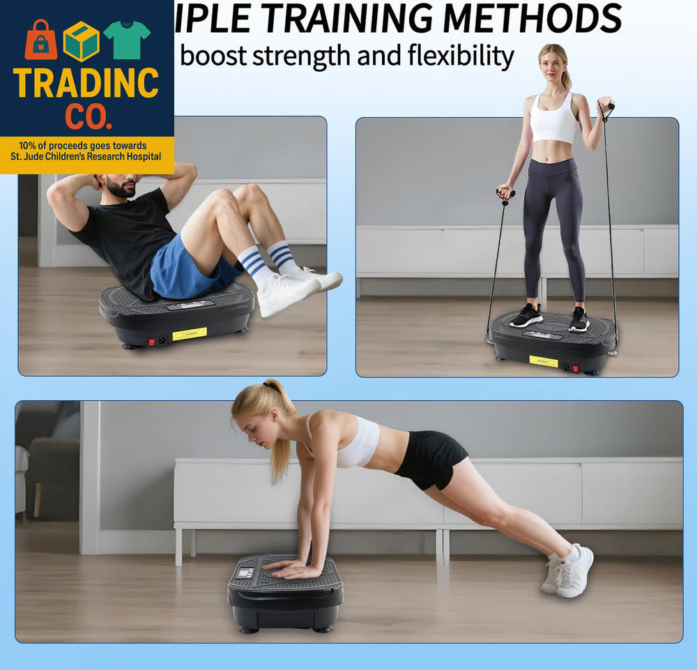 Vibration Plate Exercise Machine, Vibrating Plate for Lymphatic Drainage, Full B