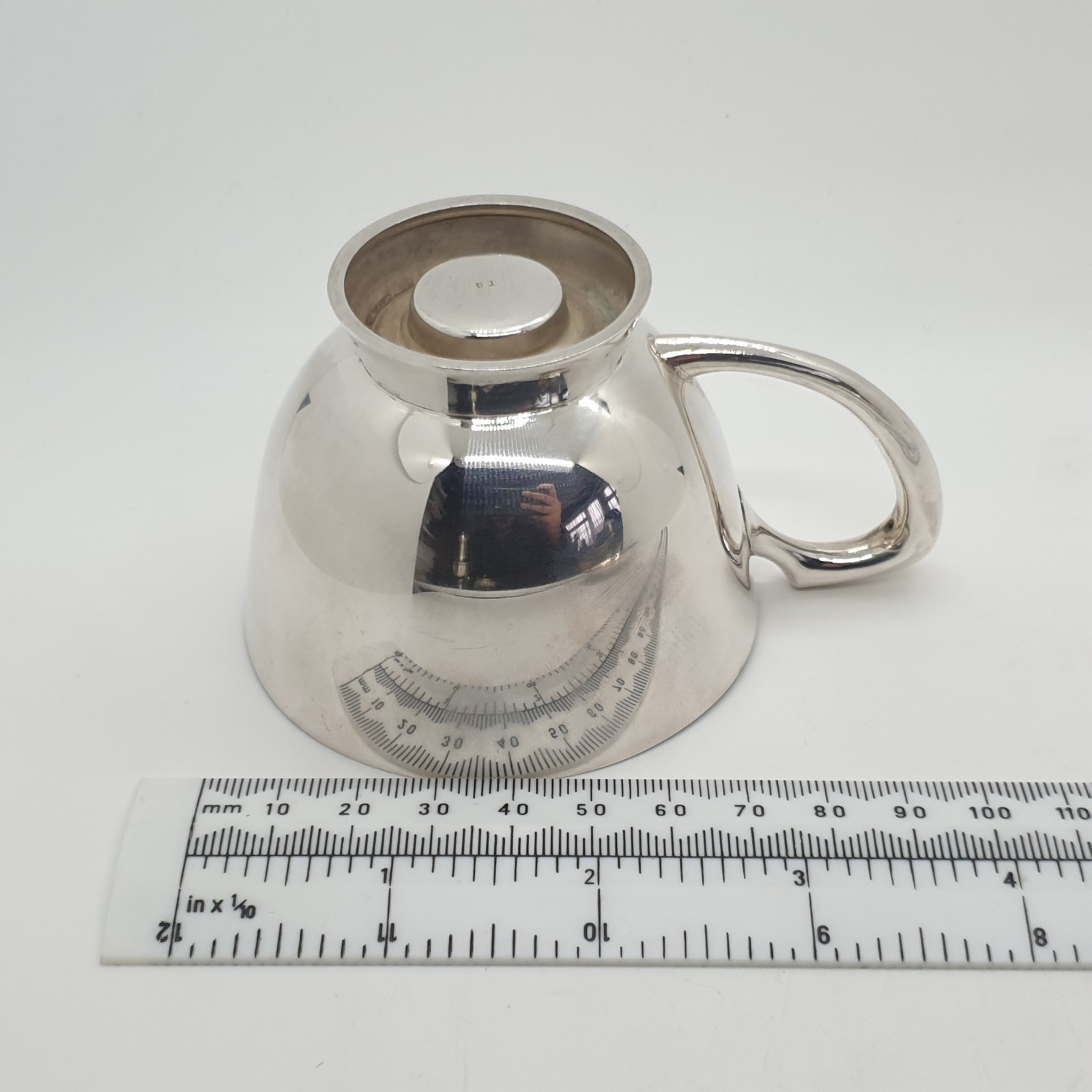 900 Solid Silver Coffee Cup & Saucer