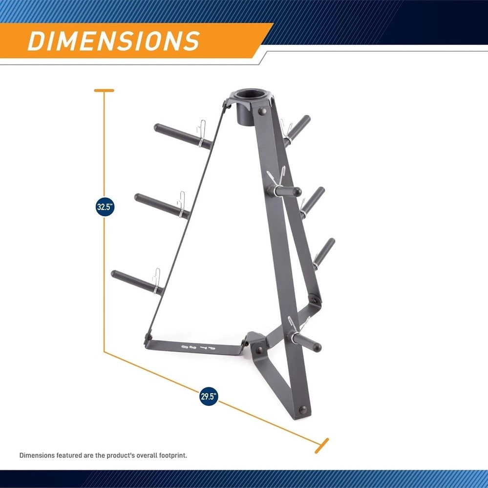 Triangular Weight Plate Storage Rack - Space-Saving Design for Home Gym