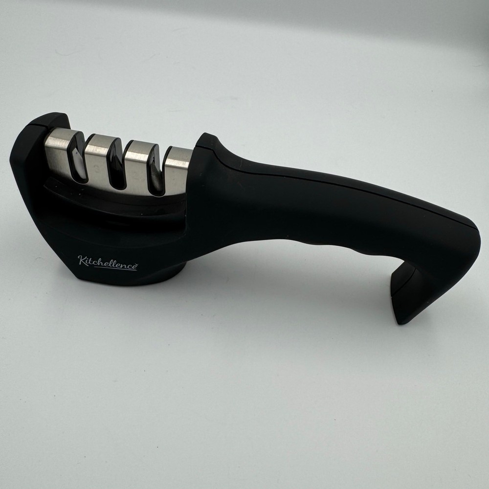 Kitchellence 3-Stage Knife Sharpener Honing Rod, Ergonomic Handle, Kitchen Tool
