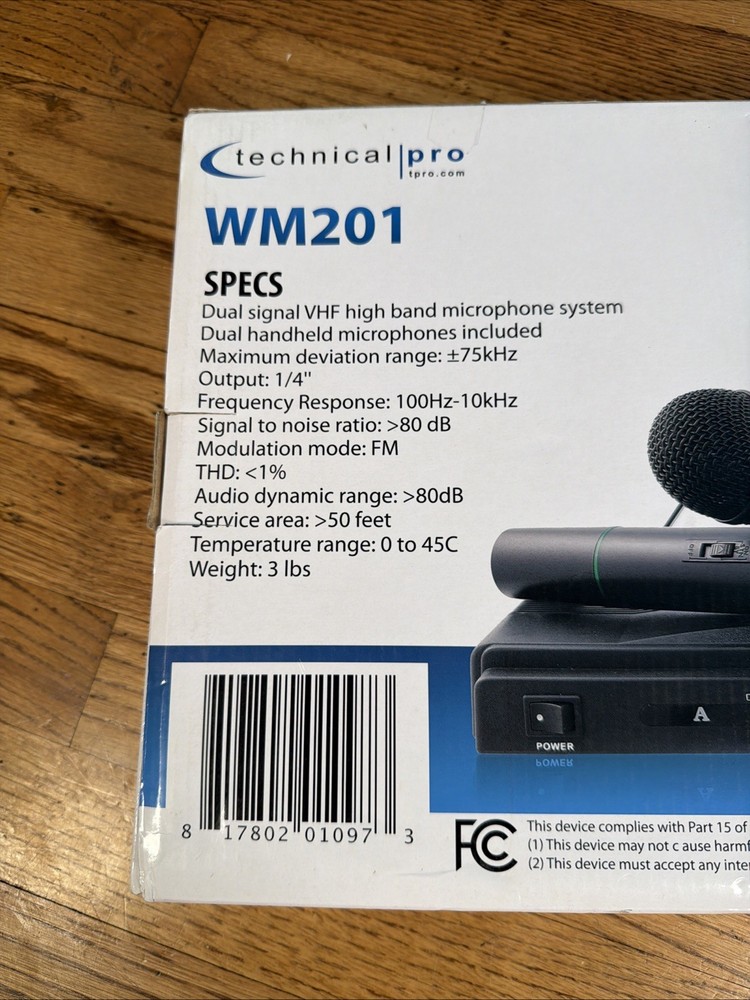 Technical Pro WM201 Dual VHF WIRELESS Microphone System