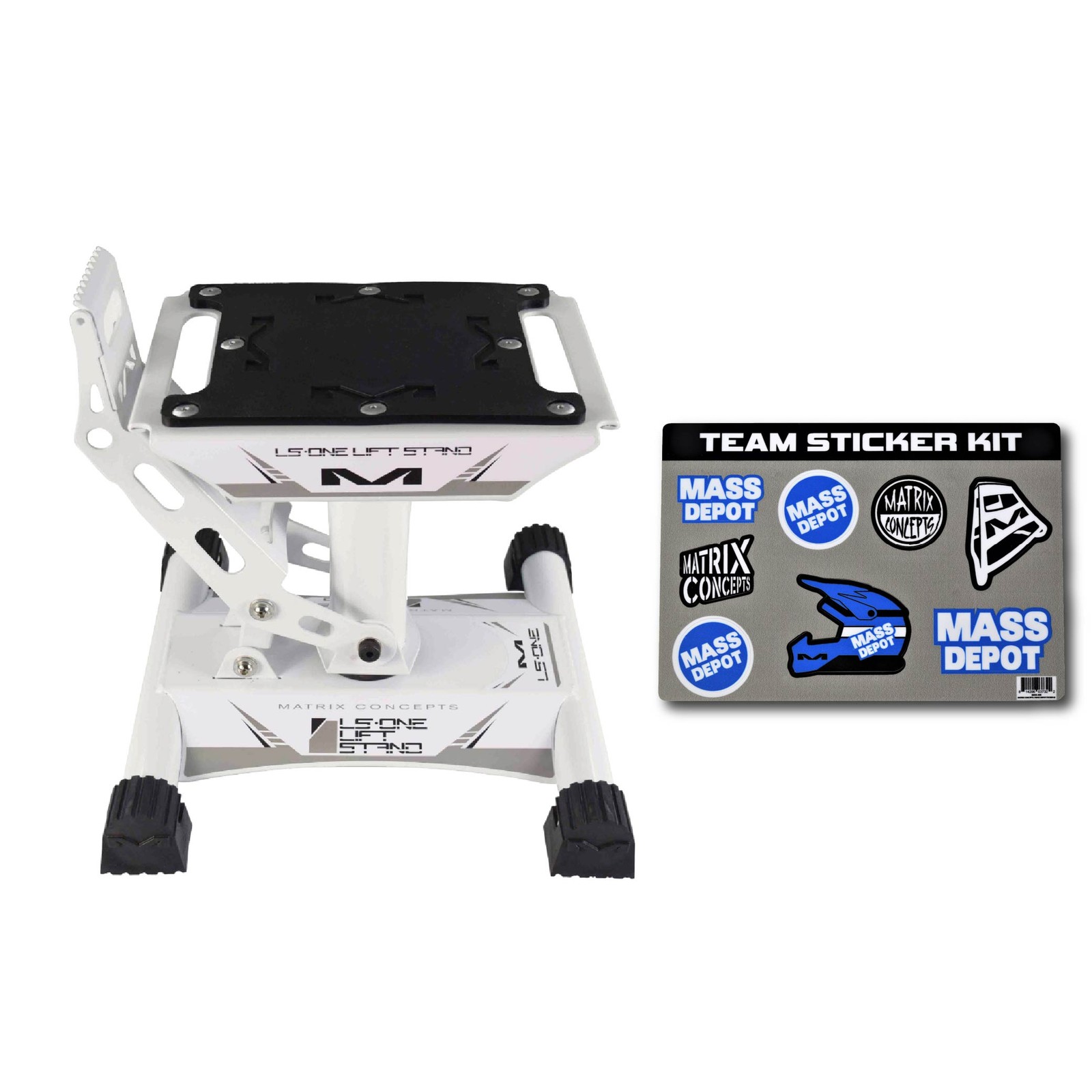 Matrix Concepts LS-ONE Lift Stand /Mass Depot Sticker Pack - White