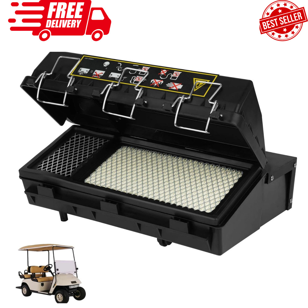 EZGO Air Box Filter Assembly, Include Air Filter Element, Filter Cover and Housi
