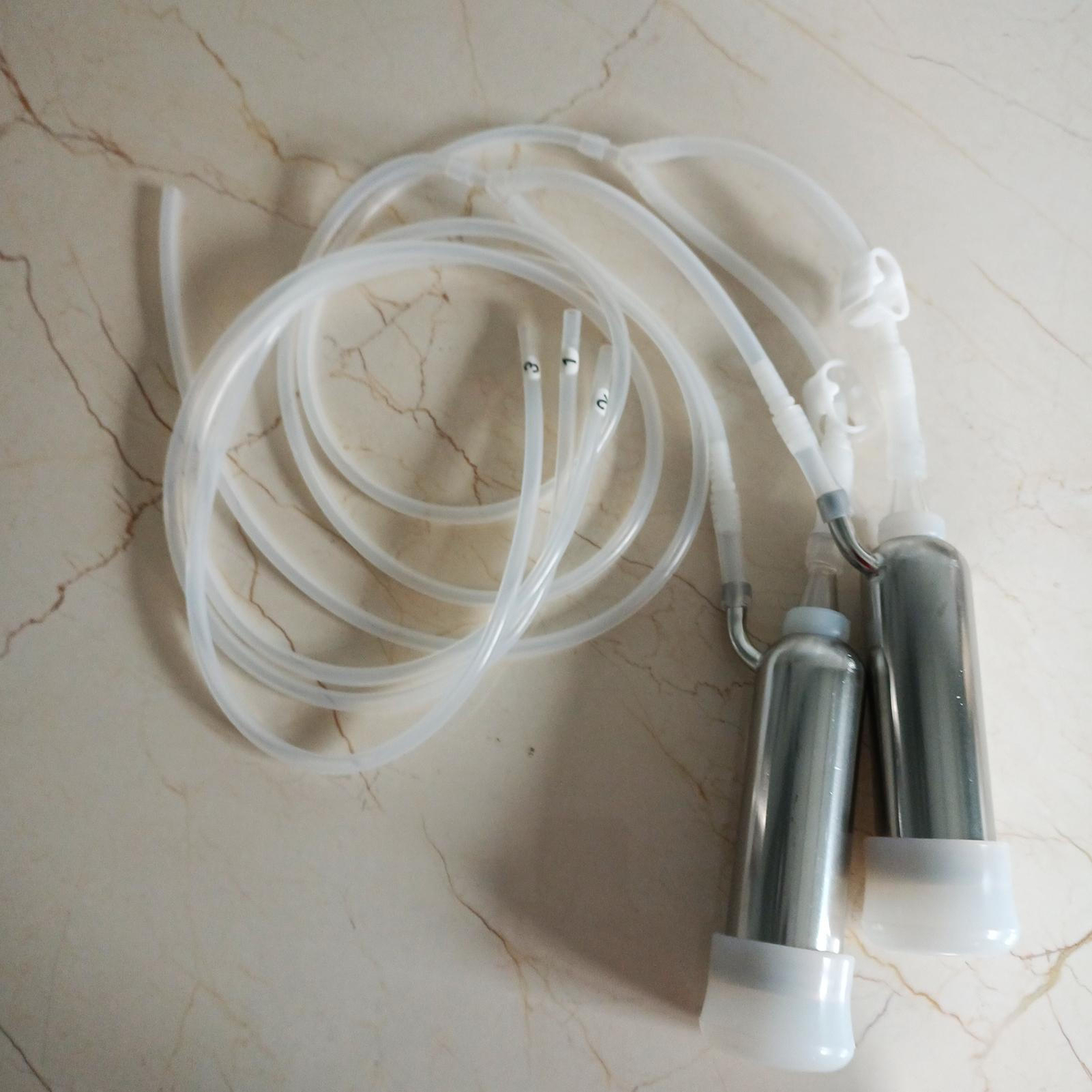 7L DualHead Sheep Goat Cow Milking Machine Vacuum Impulse 304 Steel Pump Milker