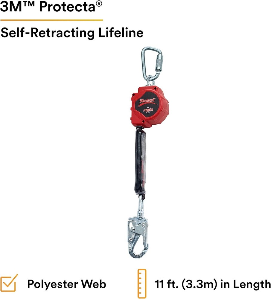 3M 3100426 11' Retracting Lifeline SRL Retractable Construction Fall Protection