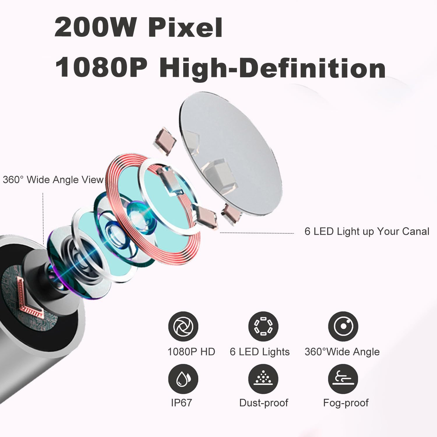 Limpiador De Oidos Con Camara Endoscopio De Limpieza Con Kit Profesional #1