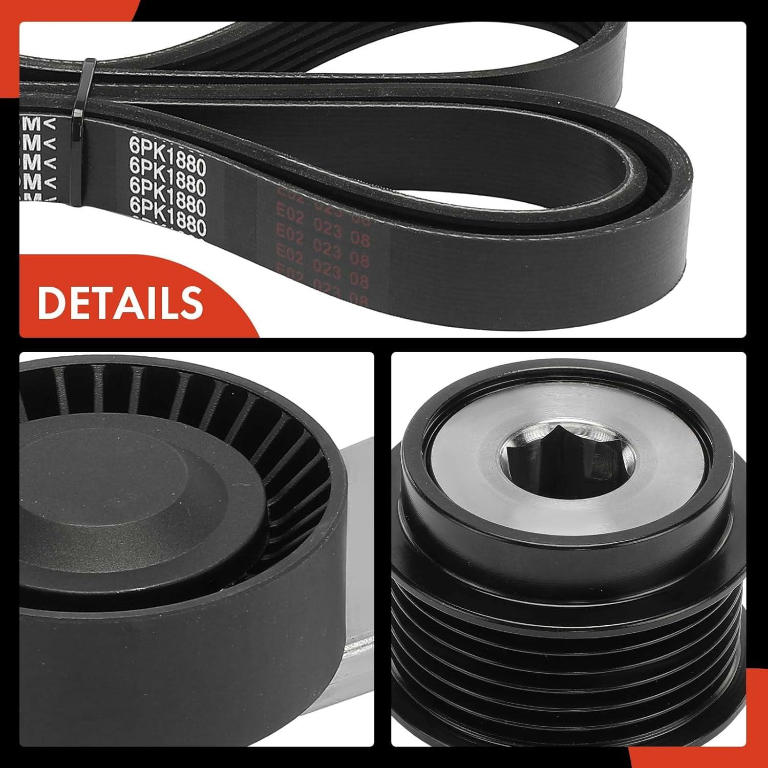 Serpentine Drive Belt Kit w/ Tensioner Idler for Toyota Corolla Celica 1.8L