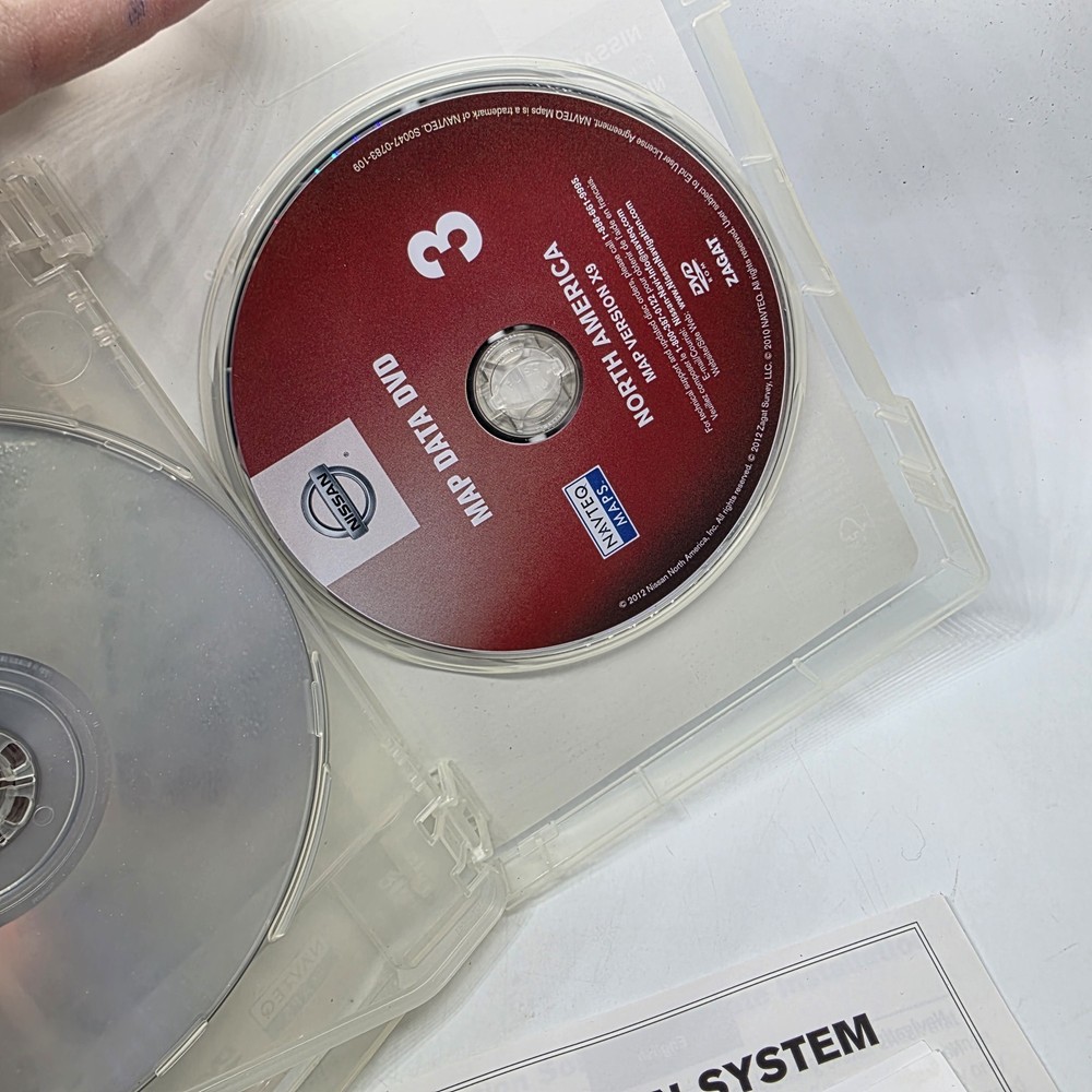 Nissan Navigation System DVD 2012 North America Map Version X9 Navteq