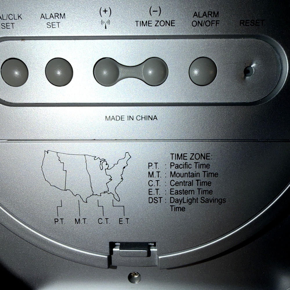 5 in 1 Large LCD Atomic Clock MCM style