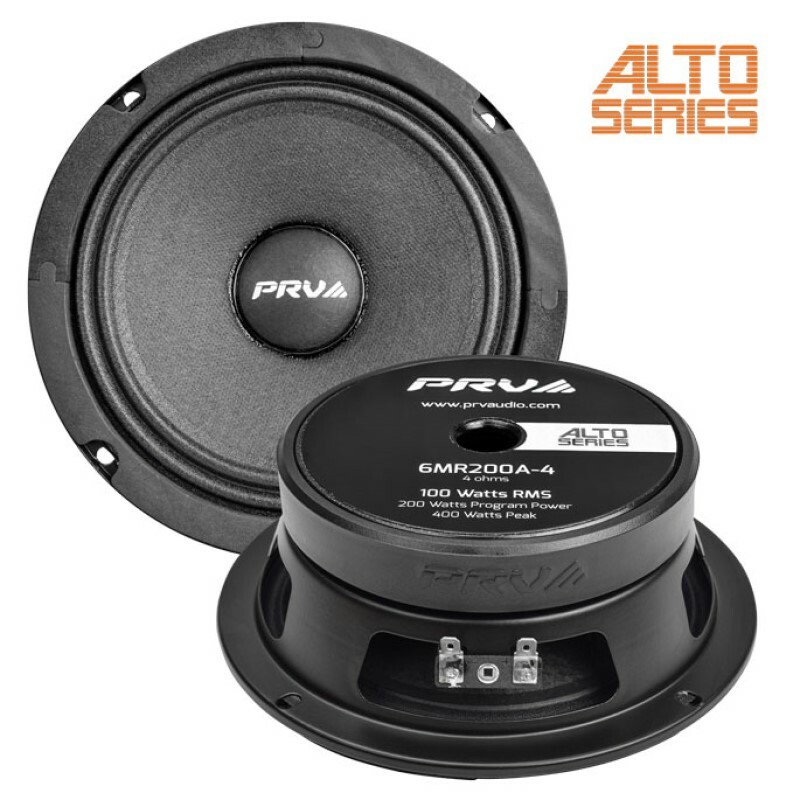 4x PRV Shallow 6.5" Midrange Slim Speakers Car Audio 200 Watts 4 Ohms 6MR200A-4