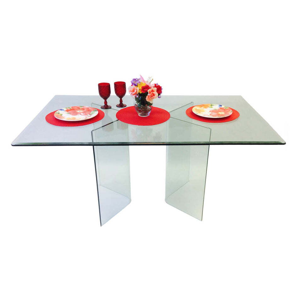 585 Vee Console Desk By Spancraft Glass -