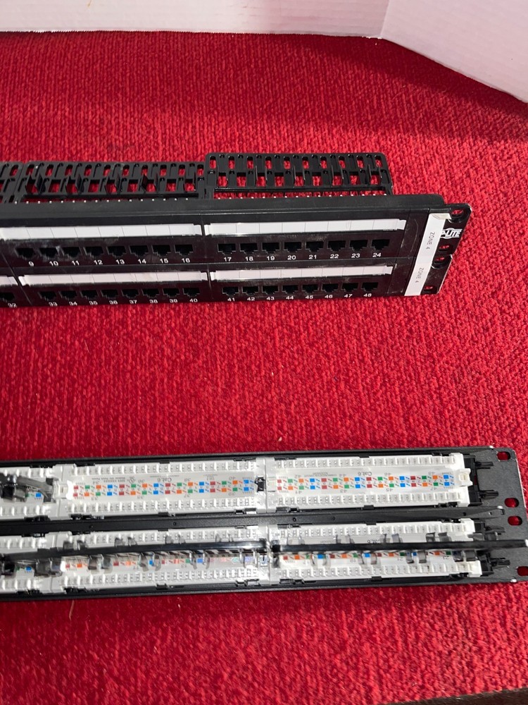 Lot of 2 CAT6 48-PORT RACK-MOUNT PATCH PANEL