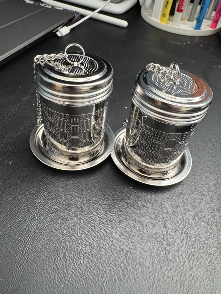 2 Pack Tea Infuser for Loose Tea Extra Fine Mesh Tea Strainers with Drip Trays