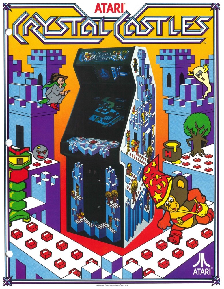 Crystal Castles Atari Video Arcade Flyer / Brochure / Ad