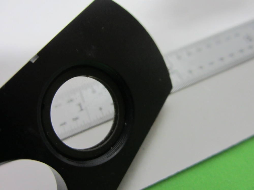 MICROSCOPE PART FILTER SLIDE + LENS OPTICS AS IS BIN#R5-23