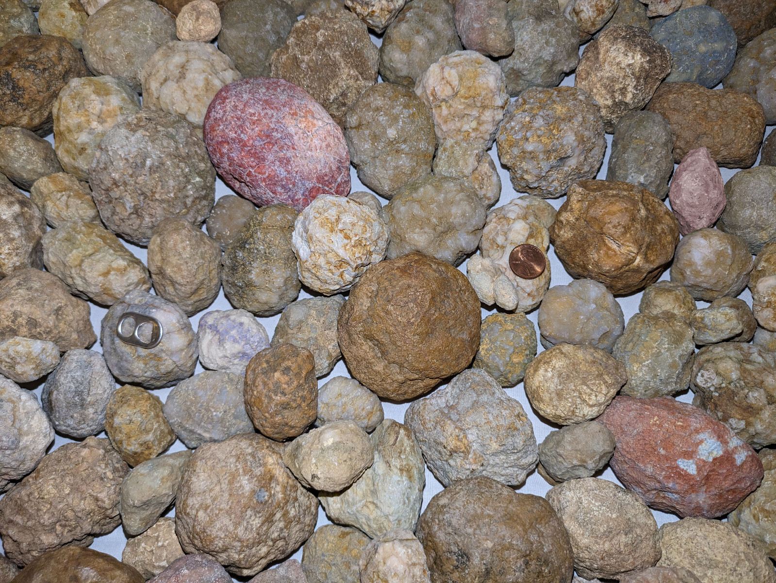 2 LB Lot  Unopened Geodes/Agates/Nodules Semi Solid - Solid Lapidary (Qty: 8-12)