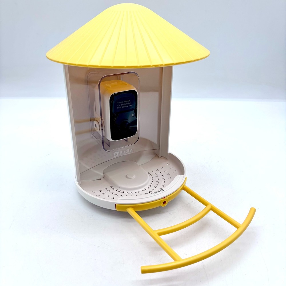 Birdfy Smart 1080p Bird Feeder Camera (missing solar panel) Yellow