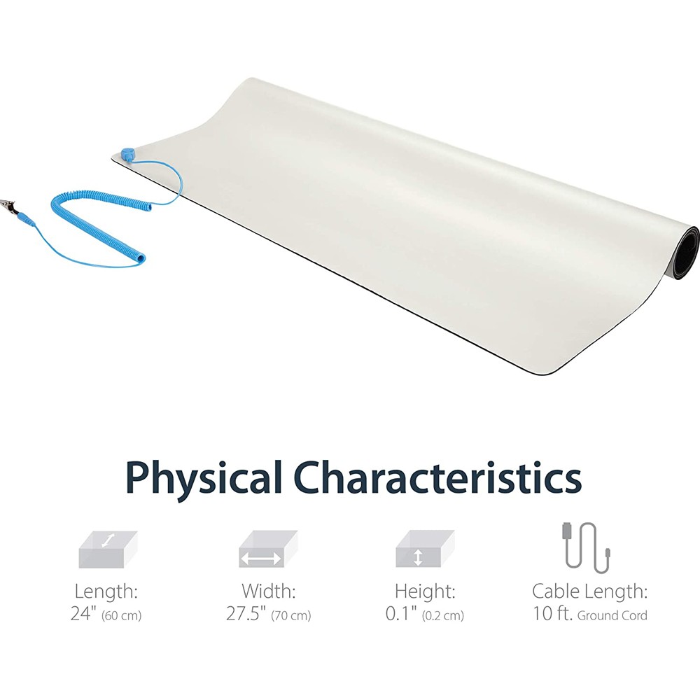 Startech Desktop AntiStatic Computer Mat Desk Accessory - White