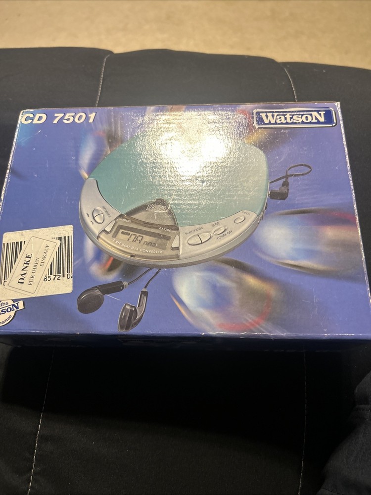 Watson Portable CD Player Teal Blue Rare