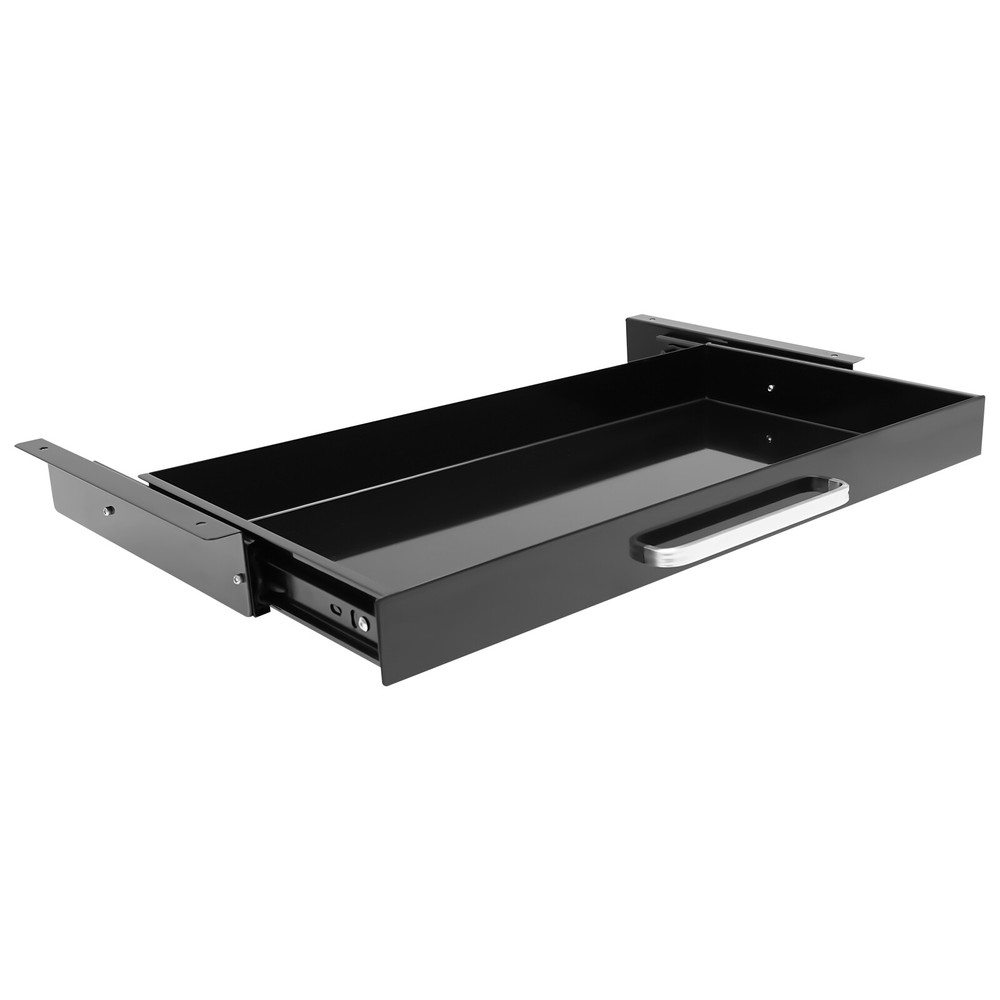 21.5" Black Under Desk Mounted Sliding Pull-out Drawer For Standing Desks