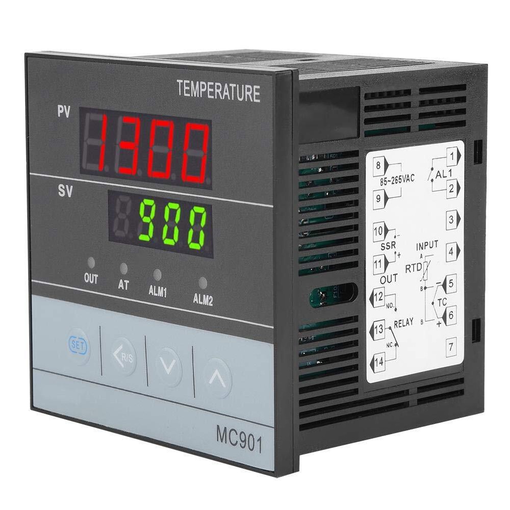 PID Temperature Controller Dual Digital Display K MC901 Digital Programmable...