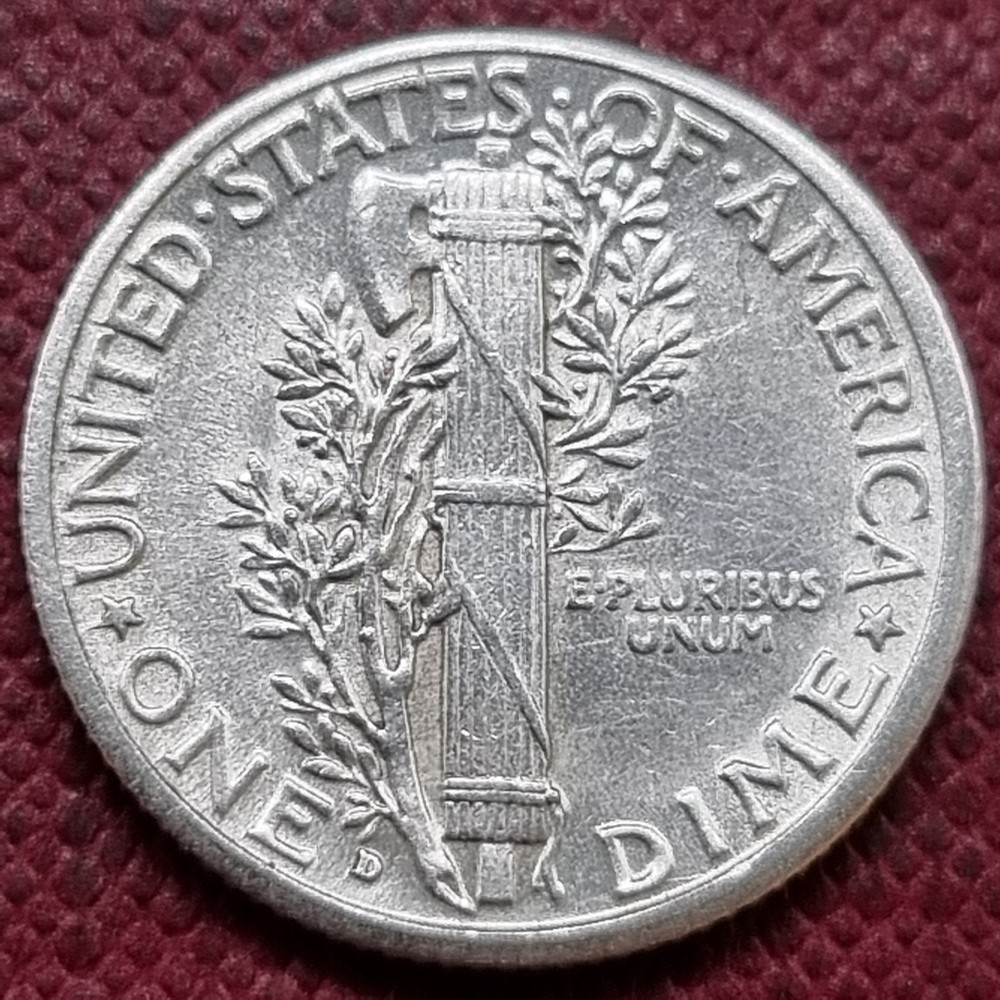 1929 D Mercury Dime 10c Uncirculated #98737