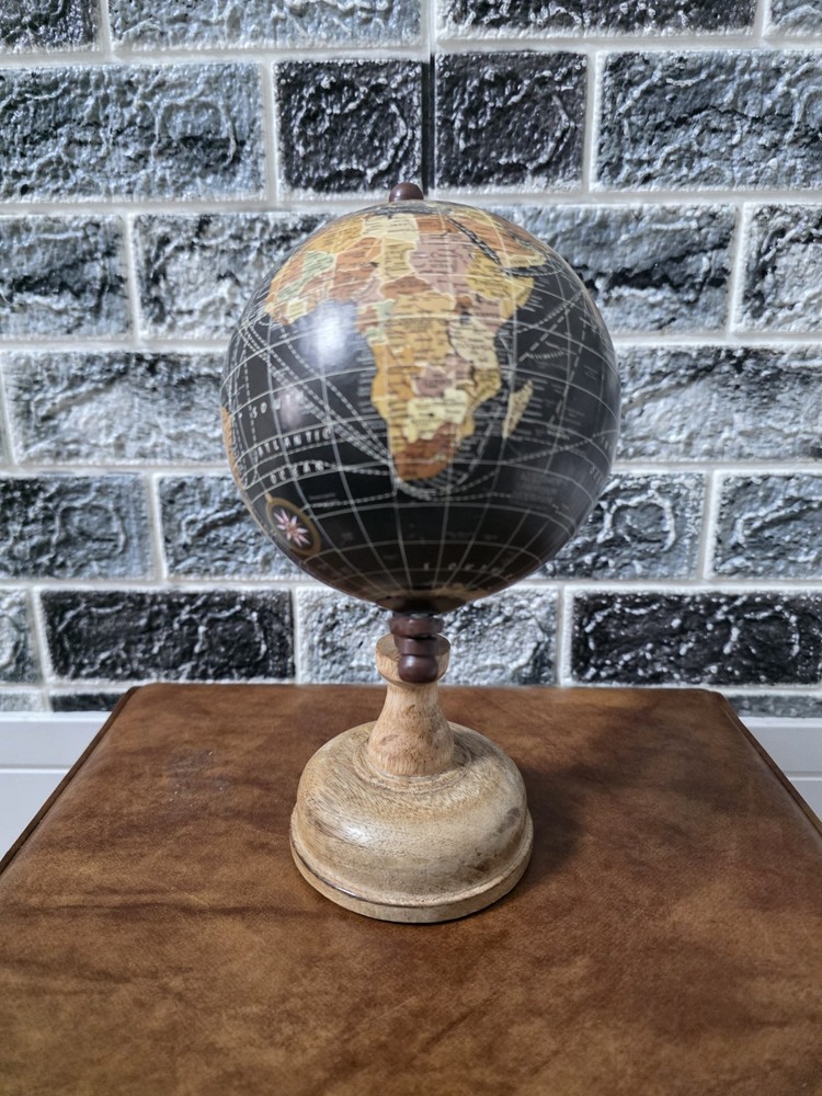 Vintage Black/Brown Mini Globe