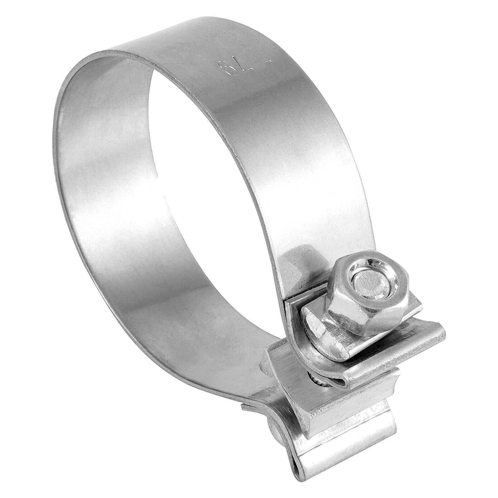 2PCS 2.5 Inch Exhaust Clamp,2 1/2" Narrow Band Muffler Clamp Stainless Steel