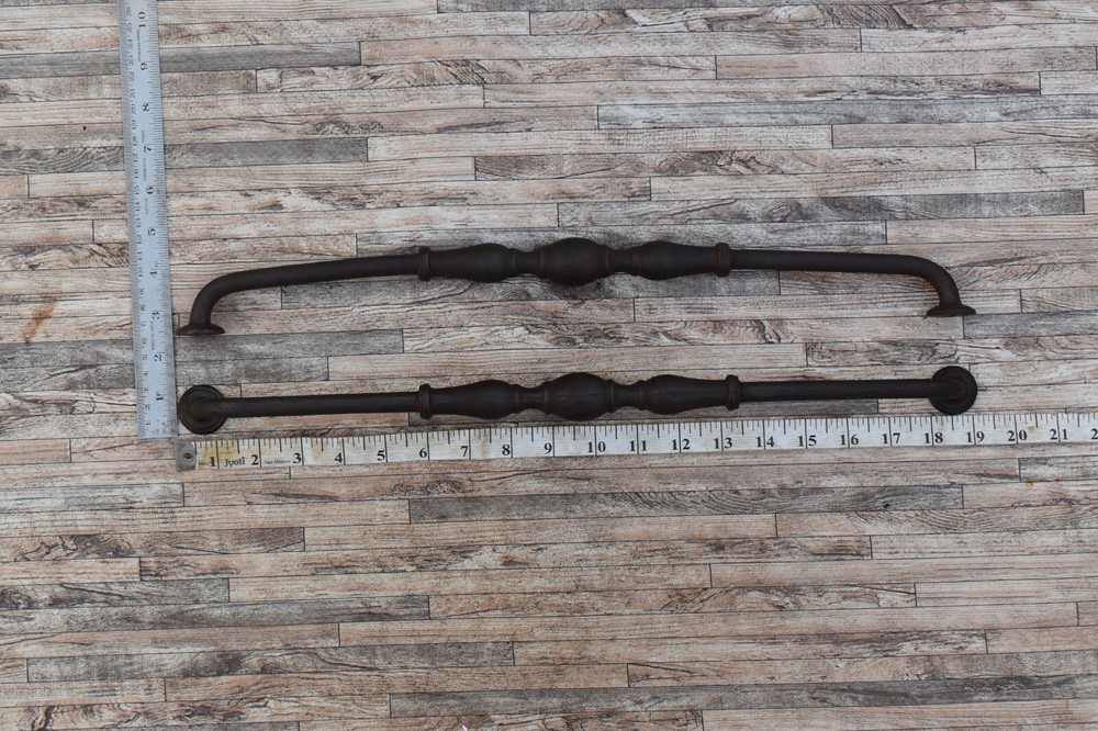 19" in Cast Iron Extra Large Heavy Front Door Gate Pulls Handles House decor 2pc