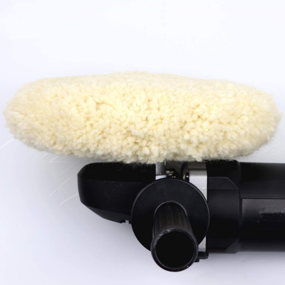 Double Side Wool Polishing Pads 7" Buffing Pad Hook & Loop For Cutting Polishing