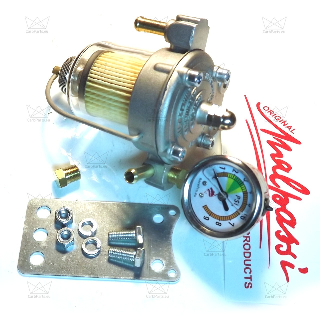 MALPASSI FILTER KING 67mm Fuel Pressure Regulator carburetor Glass with Gauge