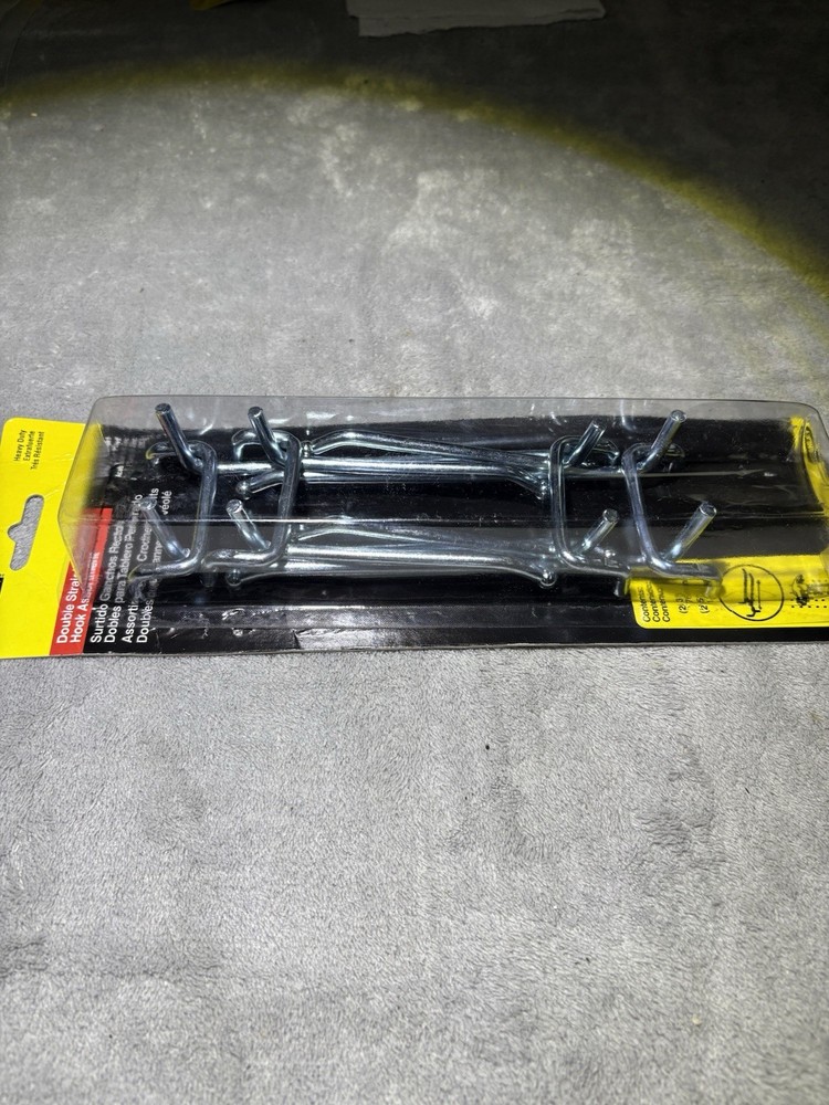 1/4” Pegboard Double Strait Hook Assortment (2-3” & 2-5”) New Unopened