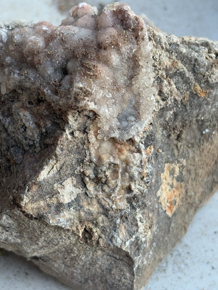 az gold silver copper ore specimen in calcite 4”