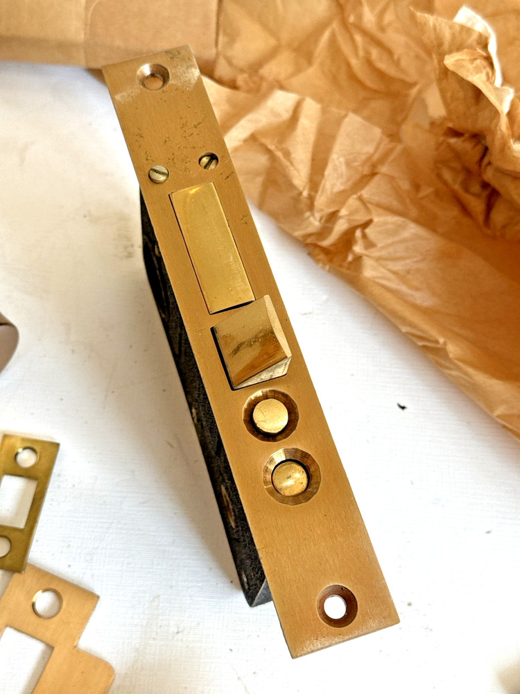 NOS VINTAGE HERCULOCK DOOR LOCK BRONZE