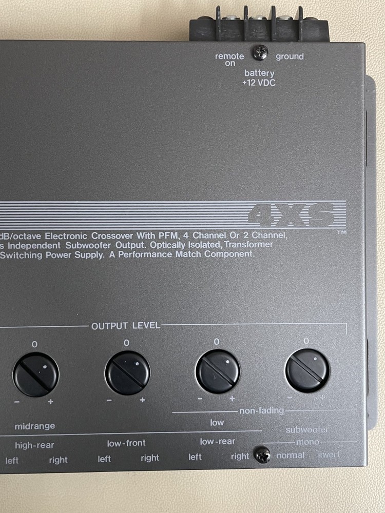 Old School AudioControl 4XS—Programmable 2way/4Ch; 3way/2Ch, 18dB/Oct Crossover