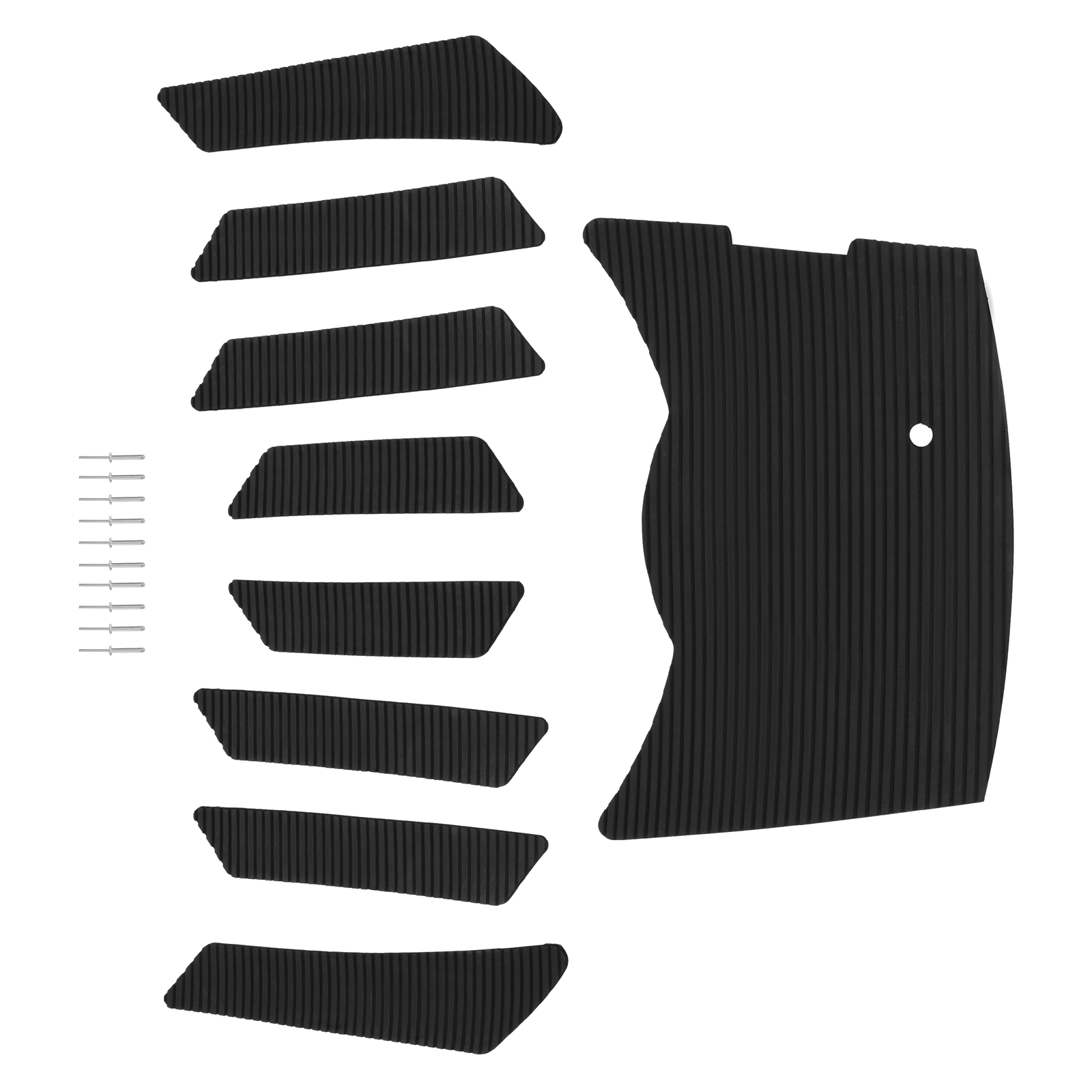 Black Plastic EVA Traction Mats Foot Pads For Yamaha VX VX1100 Cruiser 2005-2009