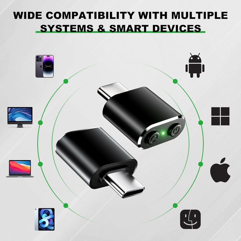 Mouse Jiggler Compatible with Type C Interface TypeC Black