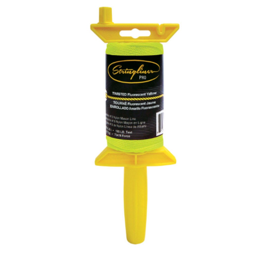 Stringliner 25112 Polyethylene Yellow Twisted Construction Line Reel 270 L ft.