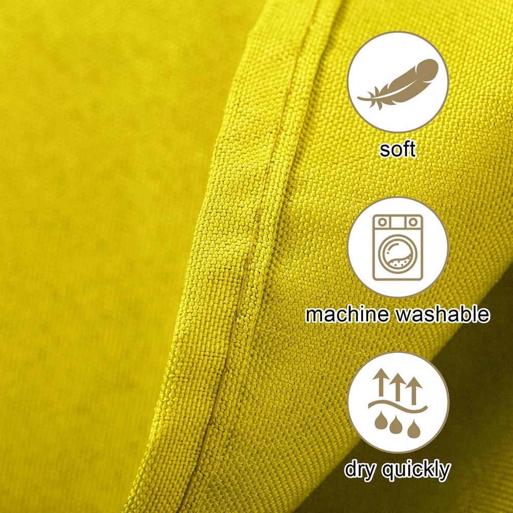 2 Pack 60x102" Yellow Rectangular Tablecloth for 6 Feet Table Polyester