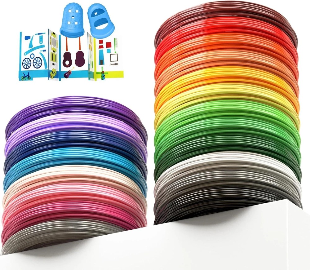 1.75mm 3D Pen Filament Refills Compatible with SCRIB3D 260 ft, 20 Colors