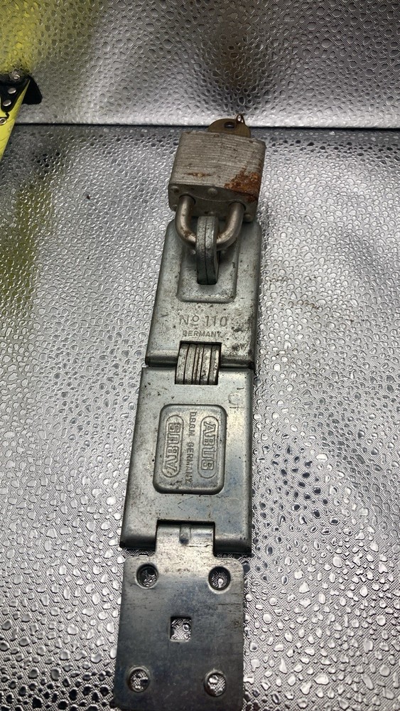 ABUS 110 Concealed Hinge Pin Hasp Germany - comes with lock