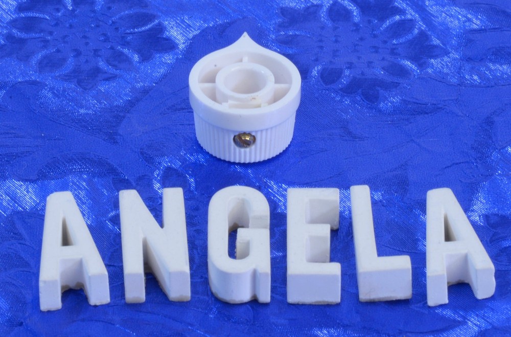 Six White Pointer Set Screw Knobs For Amps, Effects, Studio Gear, #WPK1