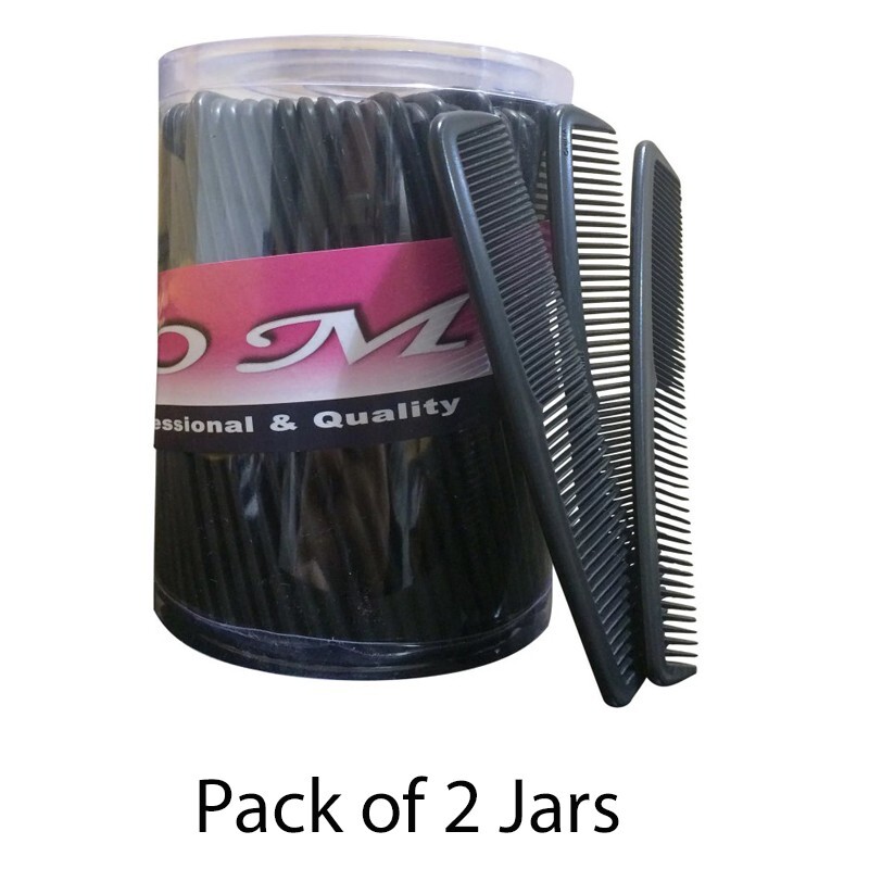 144 Pocket Size 5" Hair Combs Flexible Plastic Black Combs