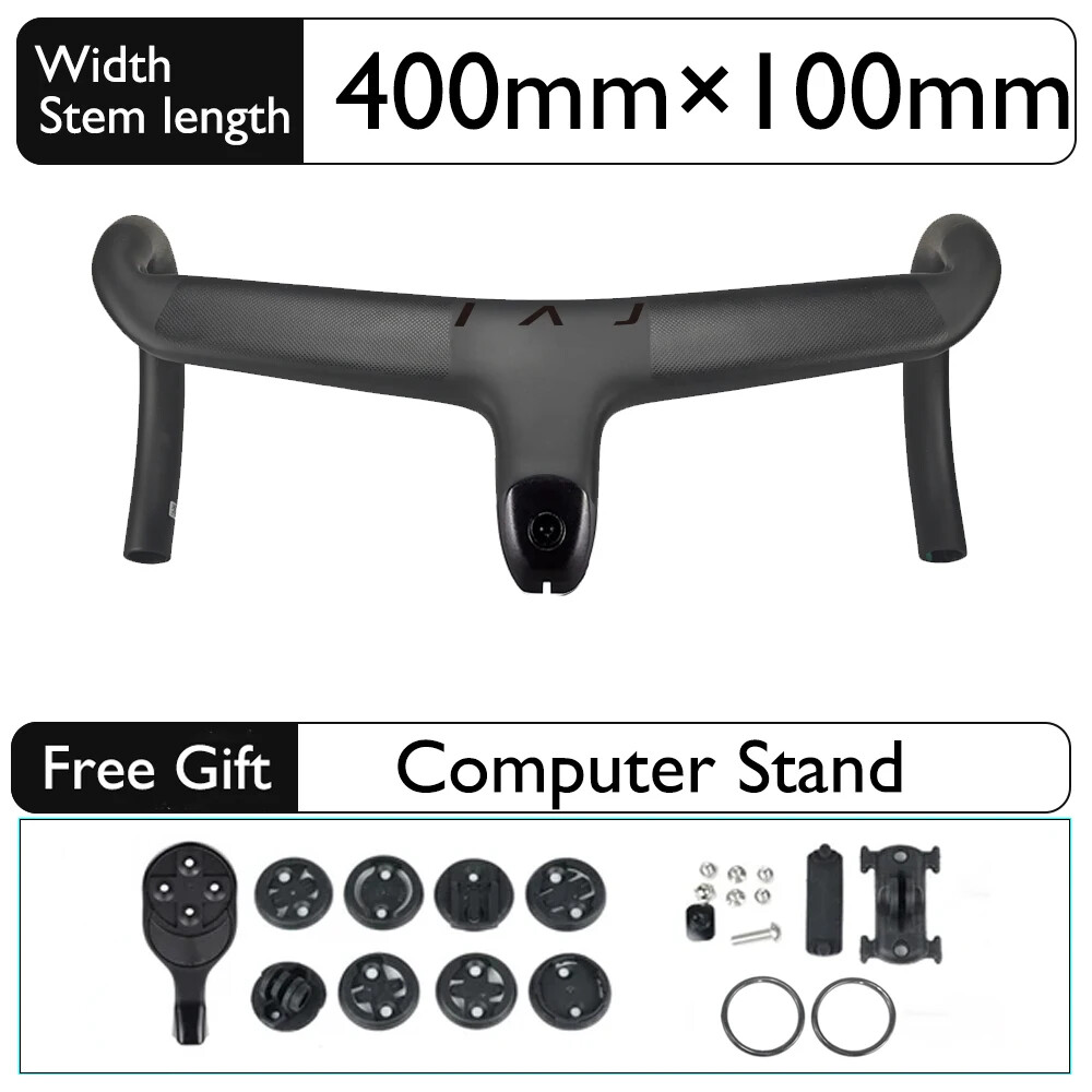 Carbon Fiber Road Bicycle Integrated Handlebars Full Internal Cable Routing