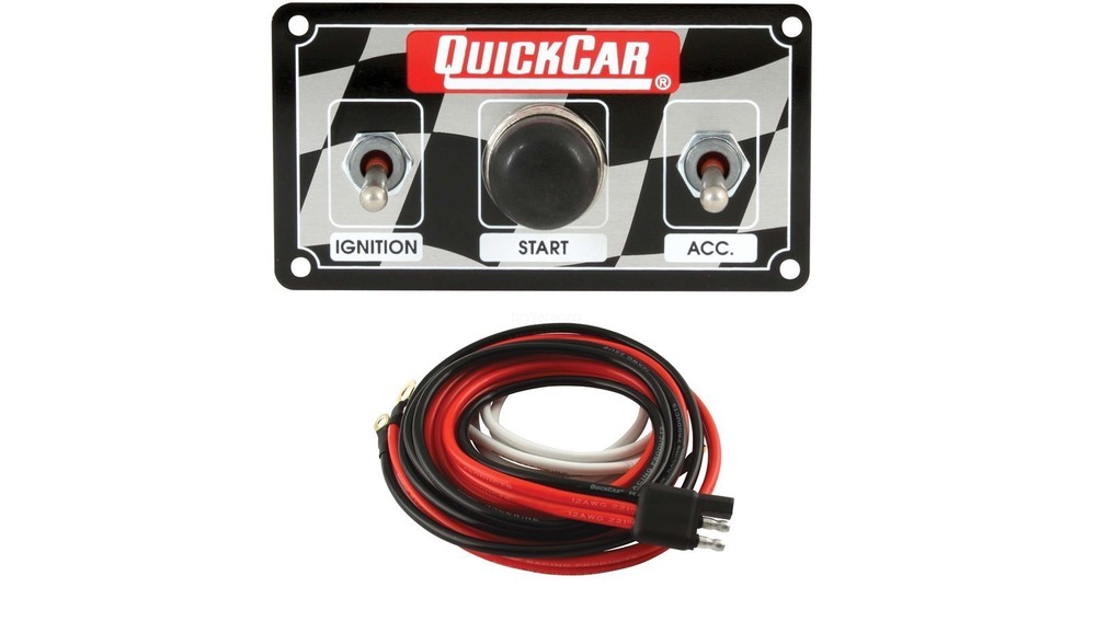 QuickCar Ignition Control Panel 2 Toggles/1 Push Button INCLUDES WIRING HARNESS